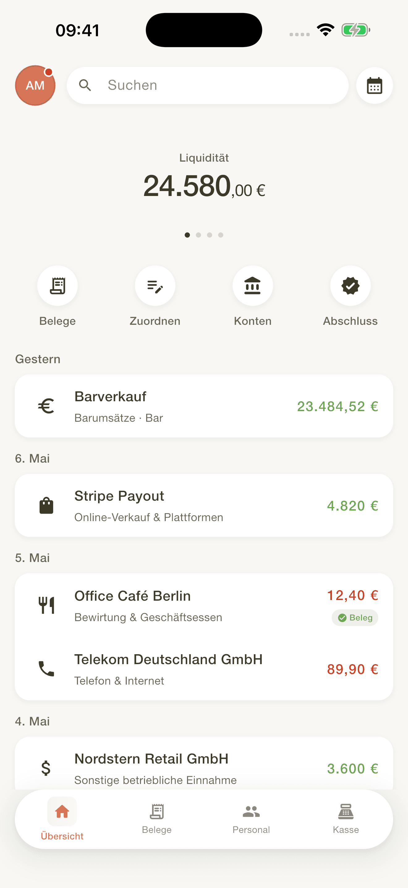 BuchhaltIQ Liquiditäts-Dashboard